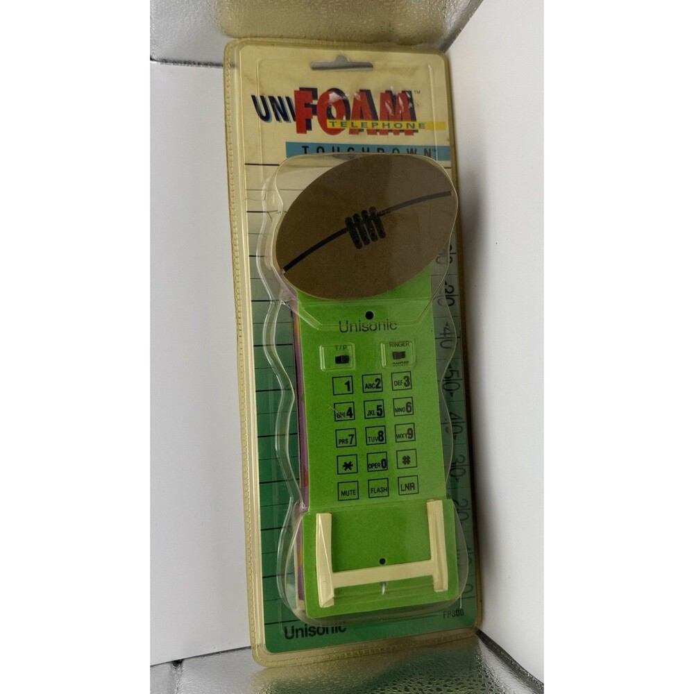 Vintage Unifoam Unisonic Foam Telephone Touchdown Football Complete In Package